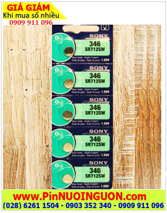COMBO 01vỉ 5viên Pin đồng hồ 1.55v Silver Oxide SONY SR712SW - Pin 346 chính hãng |TẠM HẾT HÀNG
